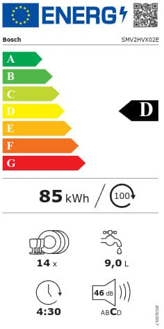 Bosch Πλήρως Εντοιχιζόμενο Πλυντήριο Πιάτων με Wi-Fi για 14 Σερβίτσια Π59.8xY81.5εκ. SMV2HVX02E 10