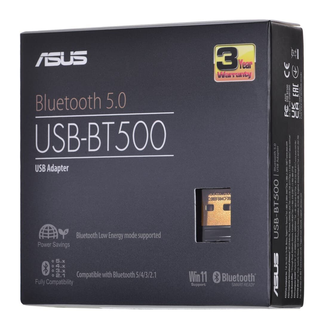 Asus USB-BT500 USB Bluetooth 5.0 Adapter με Εμβέλεια 40m 5
