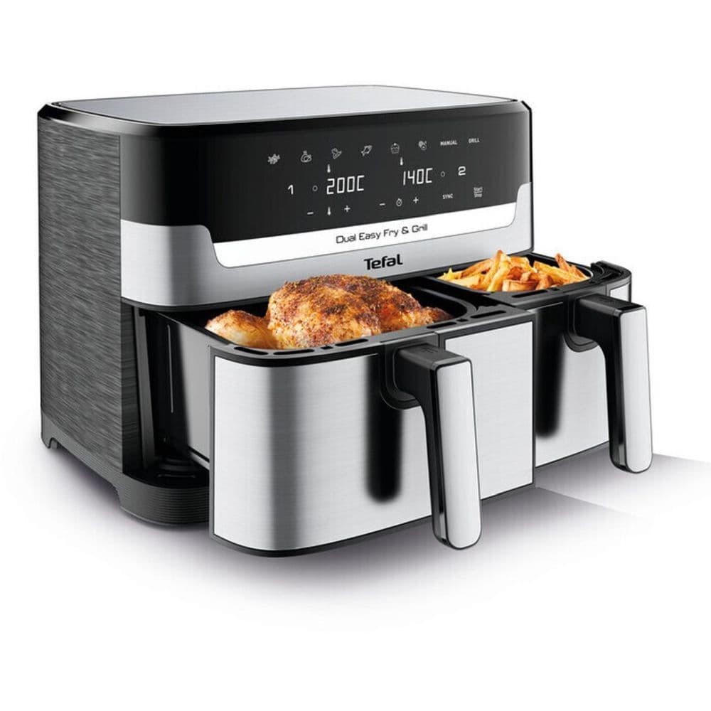 Tefal Easy Fry Air Fryer με Διπλό Αποσπώμενο Κάδο 8.3lt Ασημί 2
