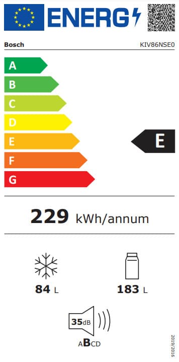 Bosch Εντοιχιζόμενος Ψυγειοκαταψύκτης 267lt Υ177.2xΠ54.1xΒ54.8εκ. Λευκός KIV86NSE0 8