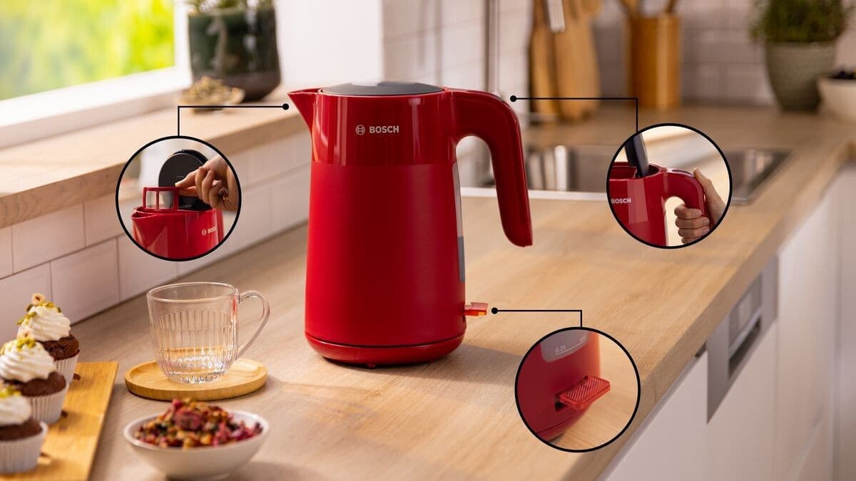 Bosch Mymoment Βραστήρας 1.7lt 2400W Κόκκινος 3