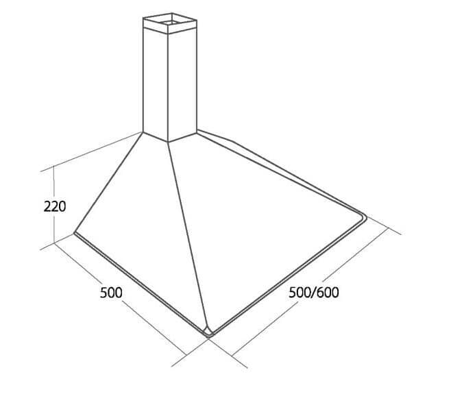 Akpo WK-5 Soft 50 Απορροφητήρας Καμινάδα 50cm Inox 3