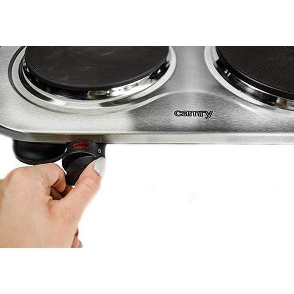 Camry CR6511 Επιτραπέζια Εστία Εμαγιέ Διπλή Inox 5