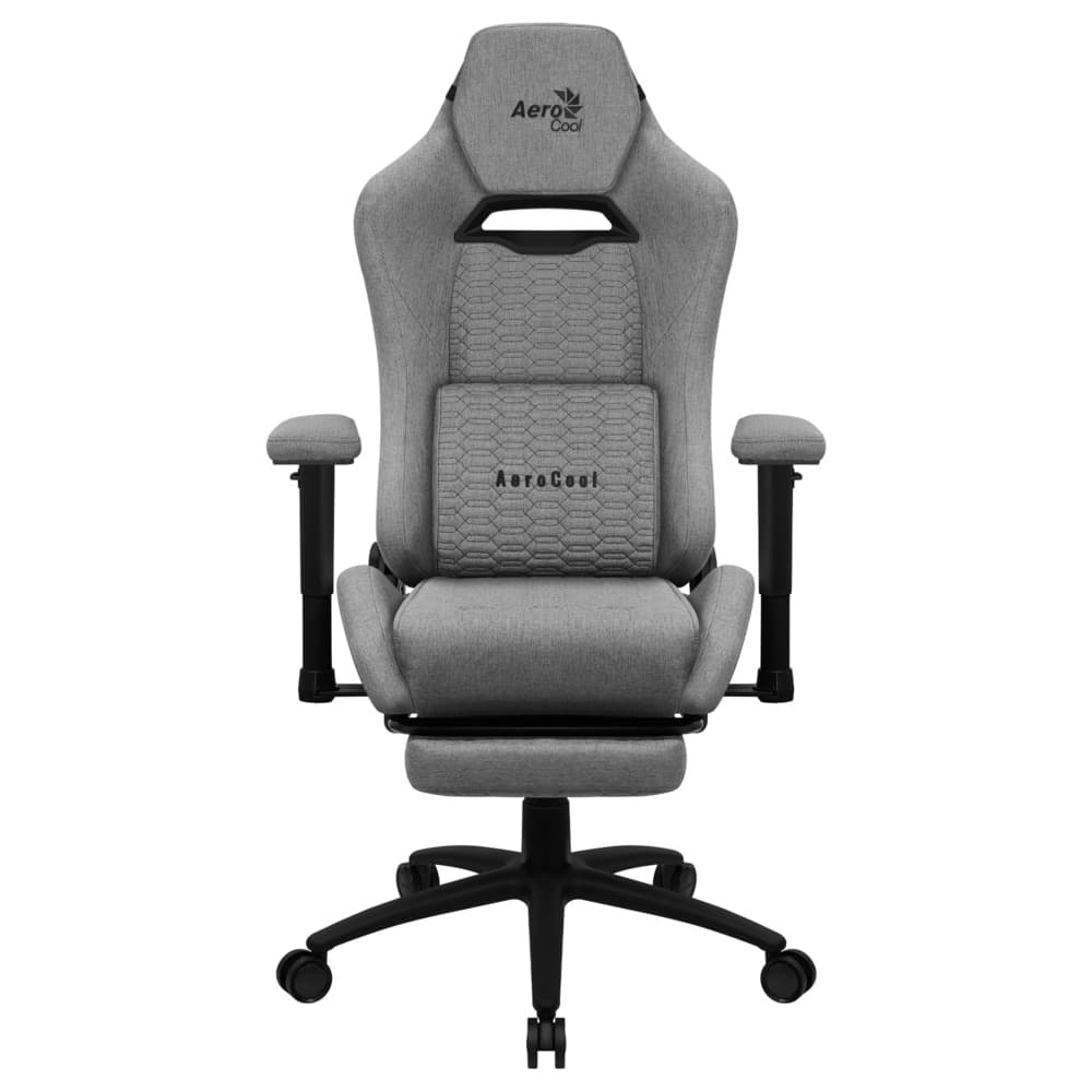 Aerocool Royal AeroWeave Υφασμάτινη Καρέκλα Gaming με Ρυθμιζόμενα Μπράτσα και Υποπόδιο Ash Grey