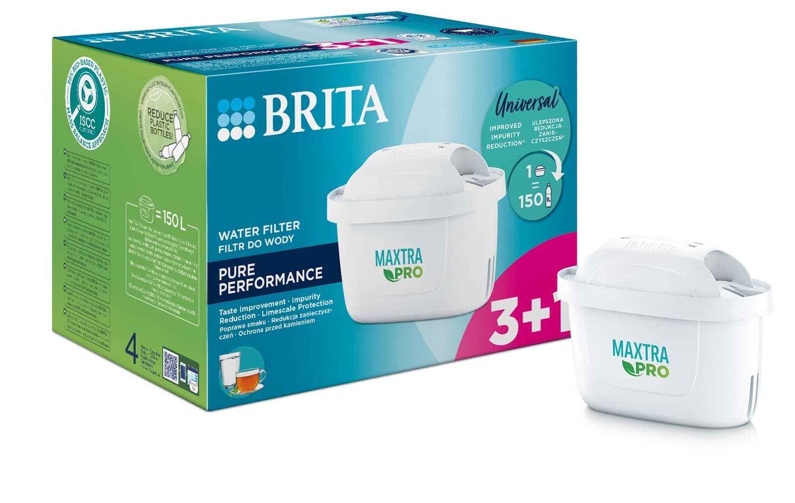 Brita Ανταλλακτικό Φίλτρο Νερού για Κανάτα Maxtra Pro Pure 1051759 4τμχ 7