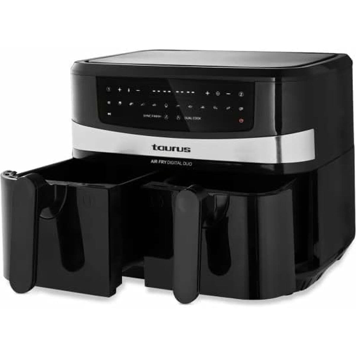 Taurus AF2600D Air Fryer με Διπλό Αποσπώμενο Κάδο 9lt Μαύρο 4