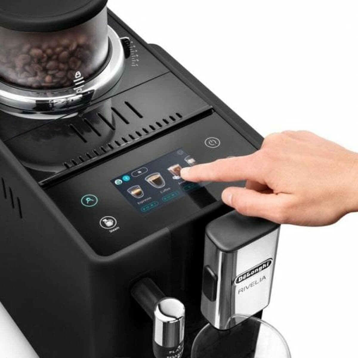 De'Longhi Rivelia Onyx Αυτόματη Μηχανή Espresso 1450W Πίεσης 19bar με Μύλο Άλεσης Μαύρη EXAM440.35.B 5