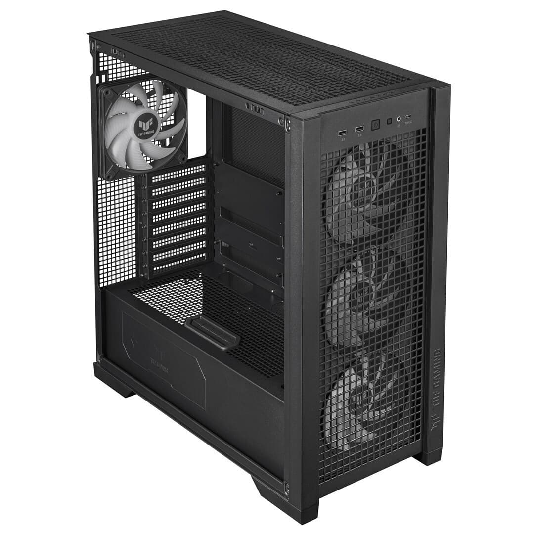 Asus TUF Gaming GT302 ARGB Midi Tower Κουτί Υπολογιστή με Πλαϊνό Παράθυρο Μαύρο 6