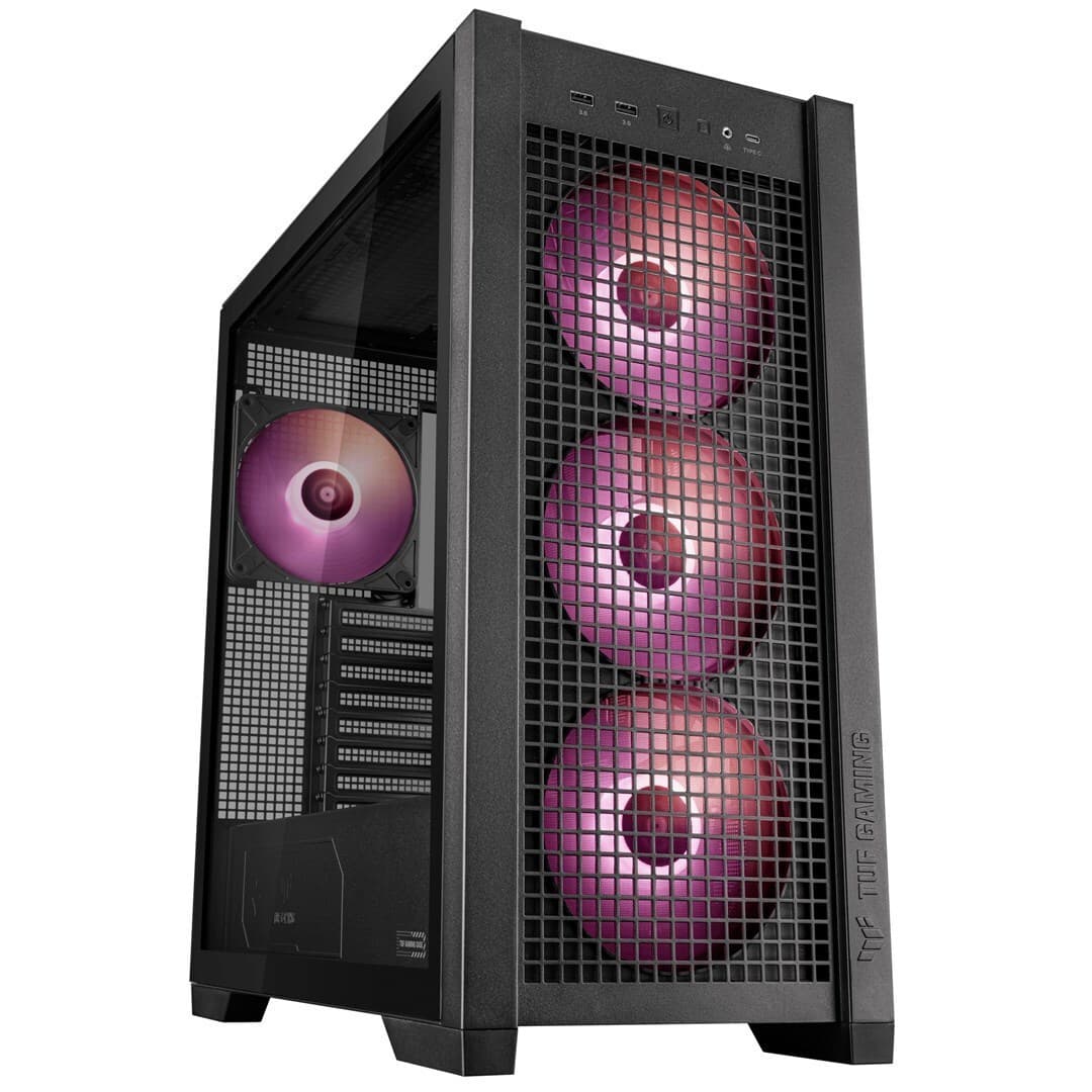Asus TUF Gaming GT302 ARGB Midi Tower Κουτί Υπολογιστή με Πλαϊνό Παράθυρο Μαύρο 16