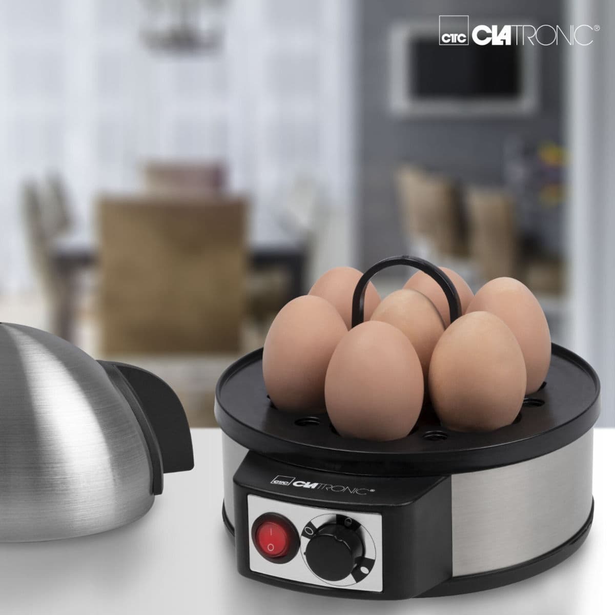Clatronic EK 3321 263118 Βραστήρας Αυγών 7 Θέσεων 400W Ασημί 4