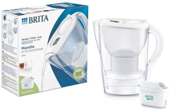 Brita Marella Κανάτα Σερβιρίσματος Πλαστική White με Φίλτρο 2400ml 1052789 4