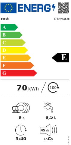 Bosch Ελεύθερο Πλυντήριο Πιάτων με Wi-Fi για 9 Σερβίτσια Π45xY85εκ. Inox SMS4EKI06E 9