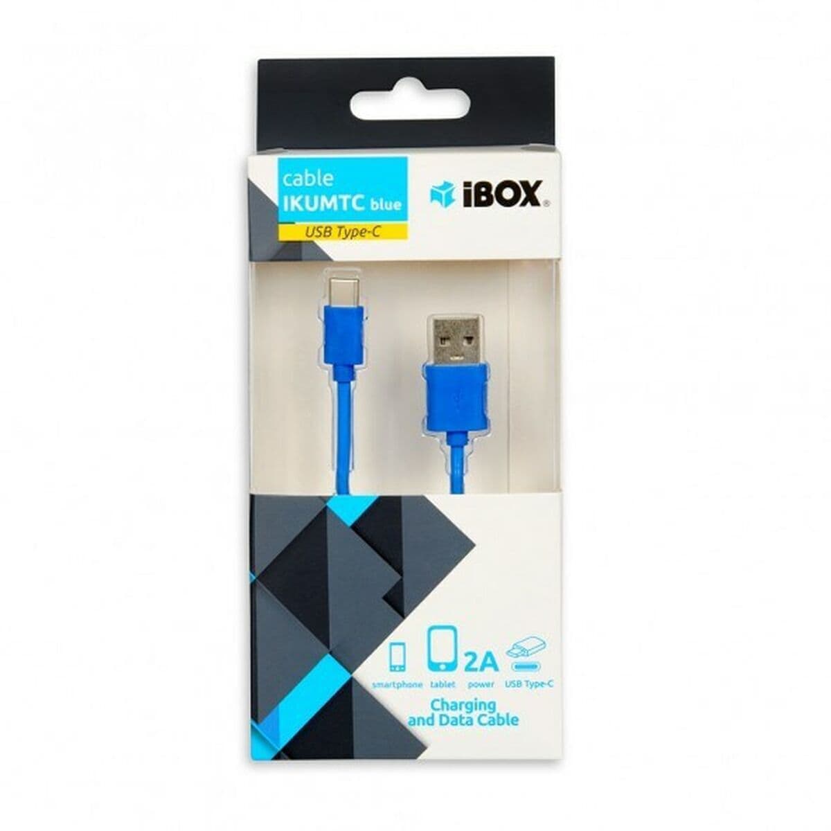 iBox IBOX USB 2.0 Cable USB-C male - USB-A Μπλε 1m IKUMTCB 3