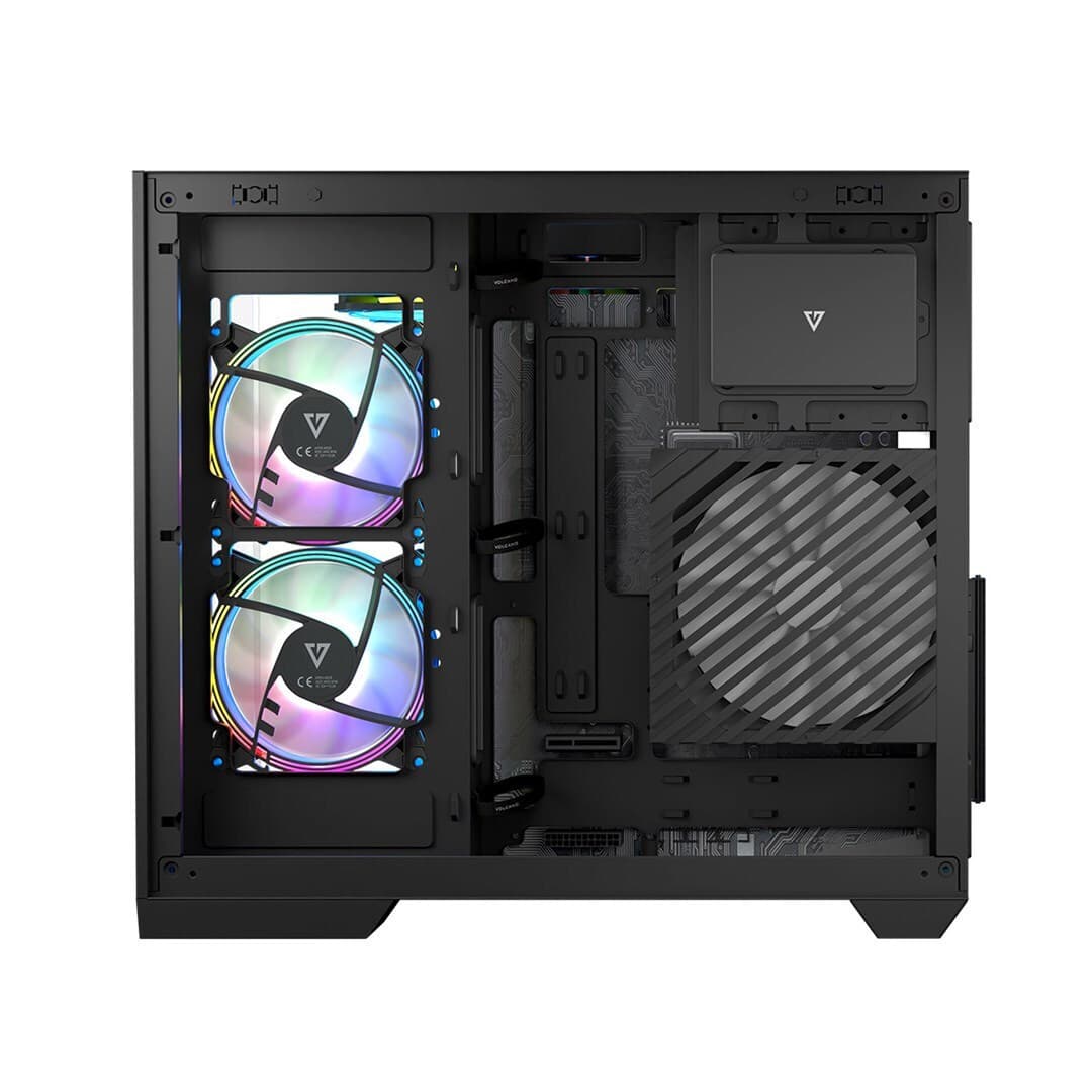 Modecom Panorama ARGB 5F Gaming Midi Tower Κουτί Υπολογιστή με Πλαϊνό Παράθυρο Μαύρο 6