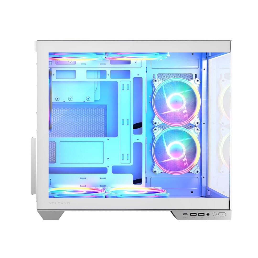 Modecom Panorama ARGB 7F Gaming Midi Tower Κουτί Υπολογιστή με Πλαϊνό Παράθυρο Λευκό 10