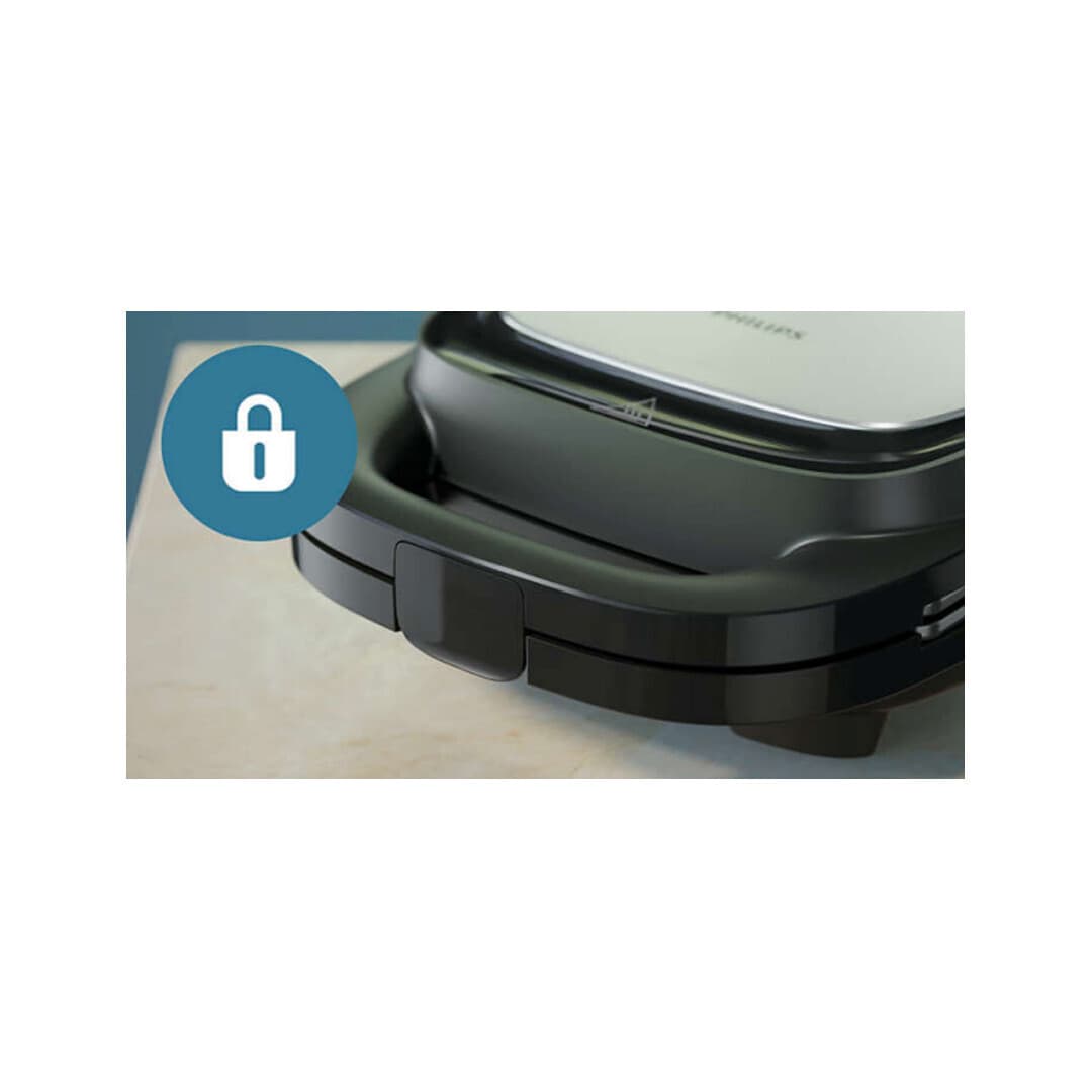 Philips Τοστιέρα με Αποσπώμενες Πλάκες για 2 Τοστ 750W Μαύρη HD2350/80 10