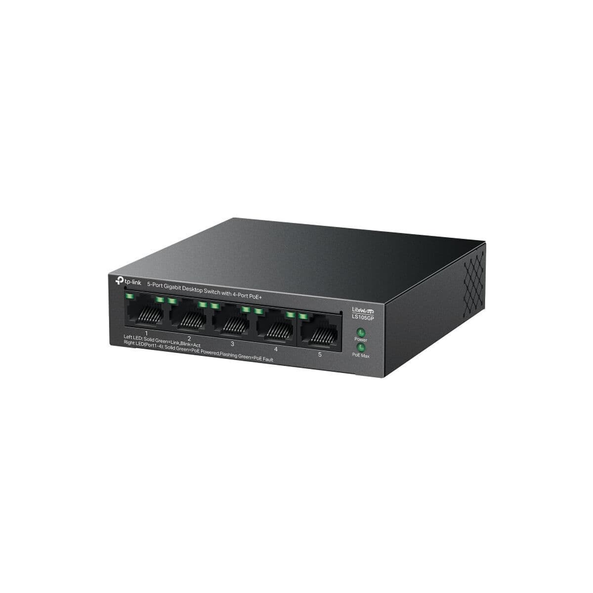 TP-LINK LS105GP v1 Unmanaged PoE+ Switch με 5 Θύρες Ethernet 3