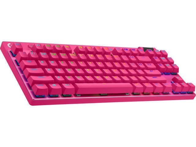 Logitech Pro X TKL Ασύρματο Gaming Μηχανικό Πληκτρολόγιο Tenkeyless με RGB φωτισμό (Αγγλικό US) Ροζ