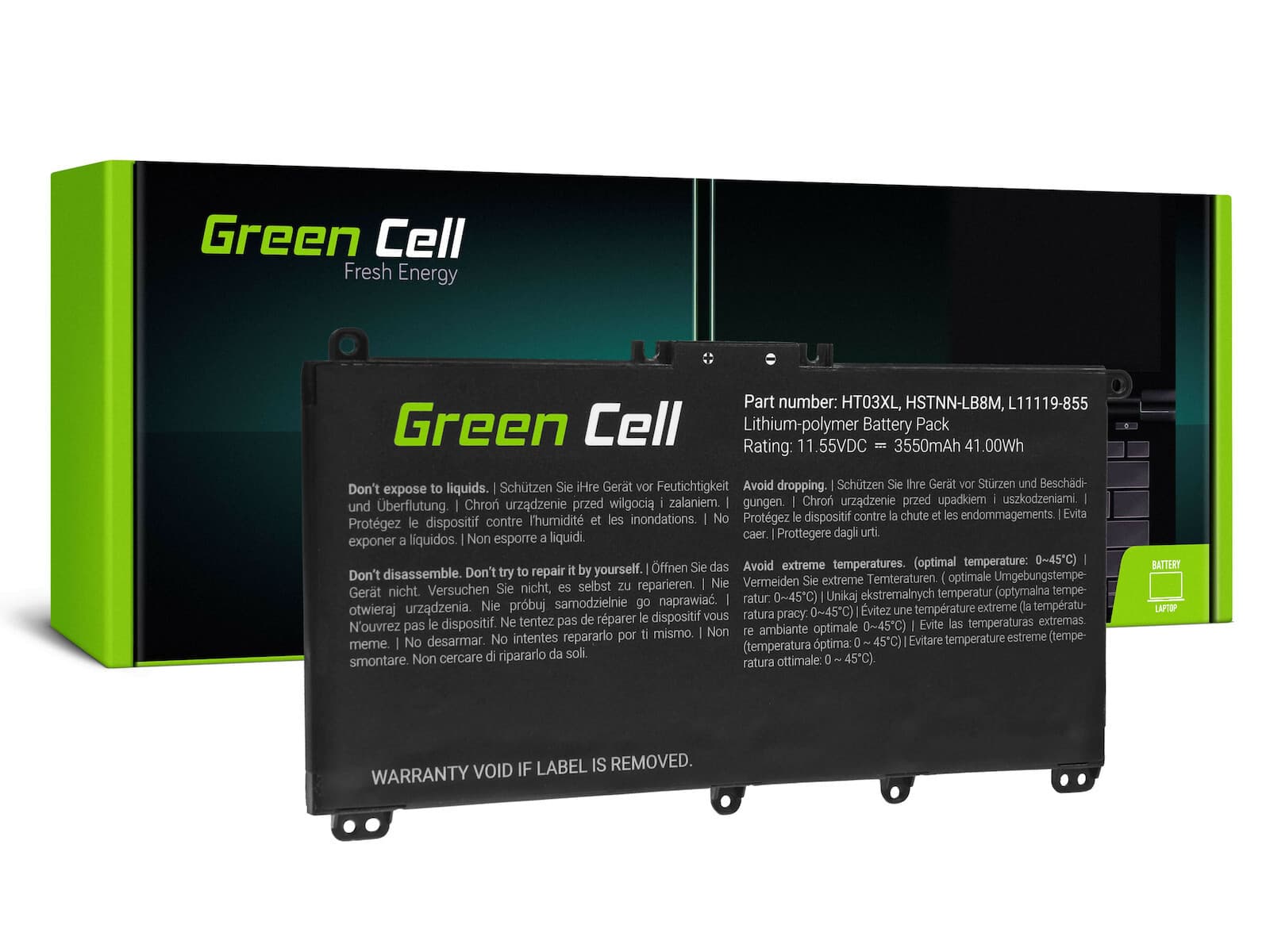 Green Cell Συμβατή Μπαταρία για HP Pavilion HP163 με 3400mAh (HP163) 2