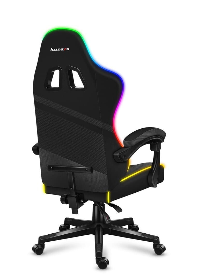 Huzaro Force 4.4 Καρέκλα Gaming Δερματίνης με RGB Φωτισμό Μαύρη 4