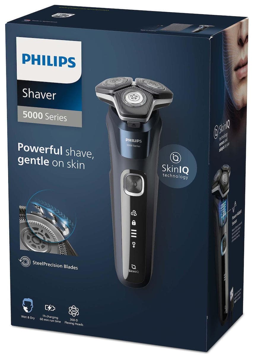 Philips Series 5000 S5885/10 Περιστρεφόμενη Ξυριστική Μηχανή Προσώπου Επαναφορτιζόμενη 12