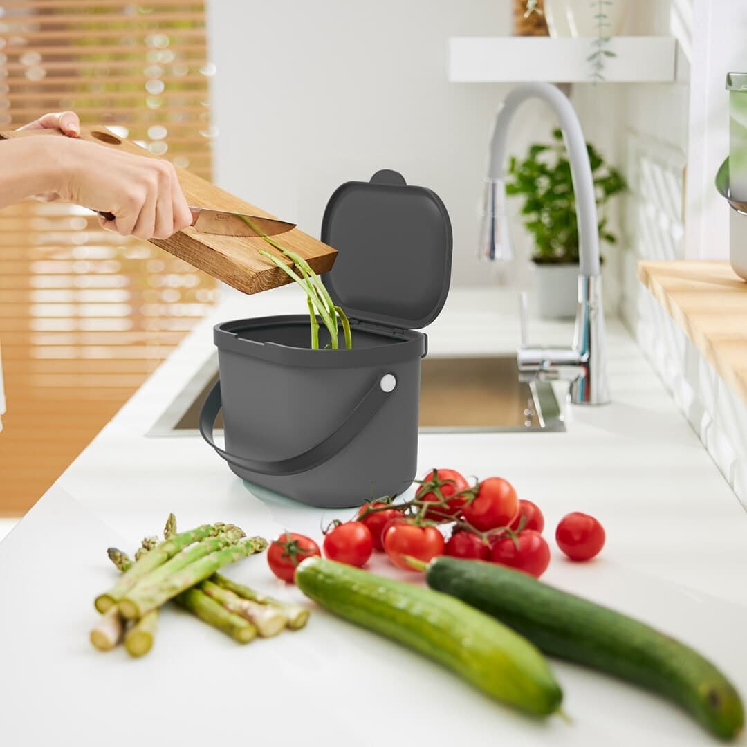 Rotho Babydesign Κάδος Albula Απορριμμάτων Πλαστικός Γκρι 3.2lt 6