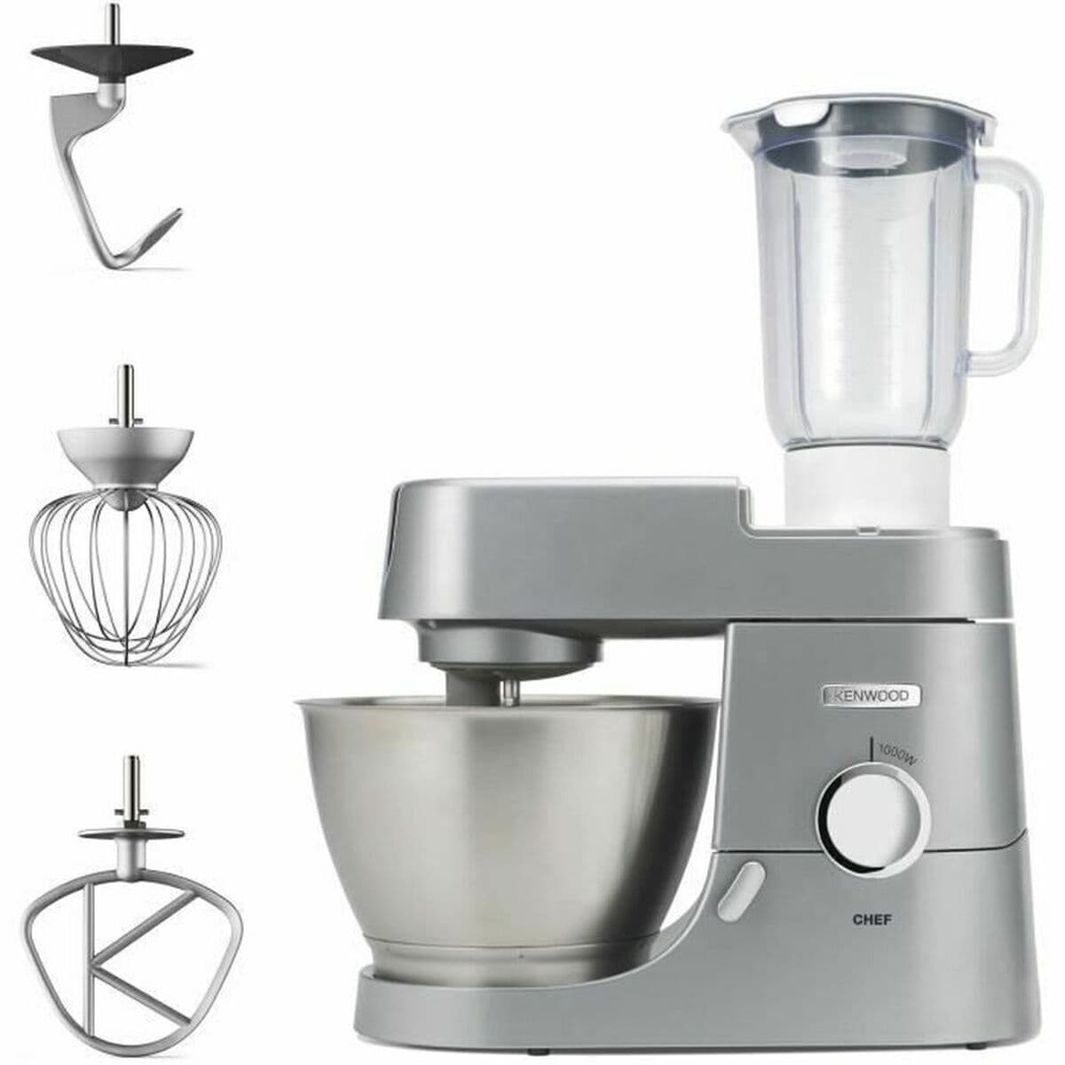 Kenwood Chef Κουζινομηχανή 1000W με Ανοξείδωτο Κάδο 4.6lt Inox 5