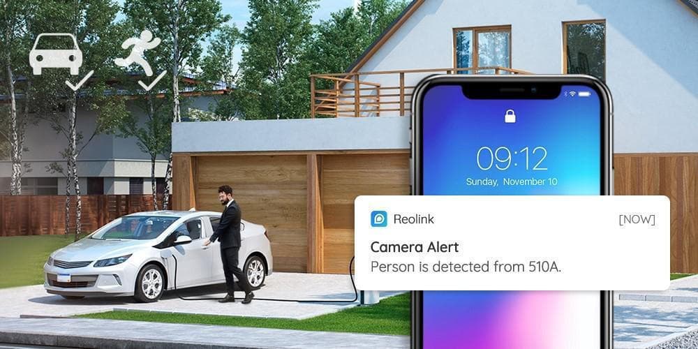 Reolink W320 IP Κάμερα Παρακολούθησης Wi-Fi Full HD+ 5MP Αδιάβροχη με Μικρόφωνο και Φακό 4mm 5