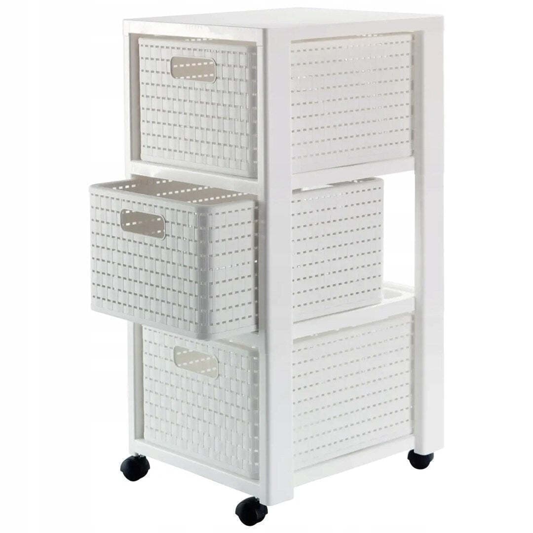 Rotho Babydesign 1165490000 Επιδαπέδια Ραφιέρα Μπάνιου Πλαστική με 3 Ράφια 71.2x32.5x37.5cm Λευκή 4