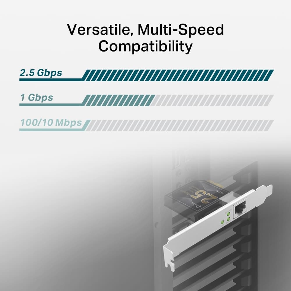 TP-LINK TX201 v1 Ενσύρματη Κάρτα Δικτύου Gigabit (2.5Gbps) Ethernet PCI-e 3