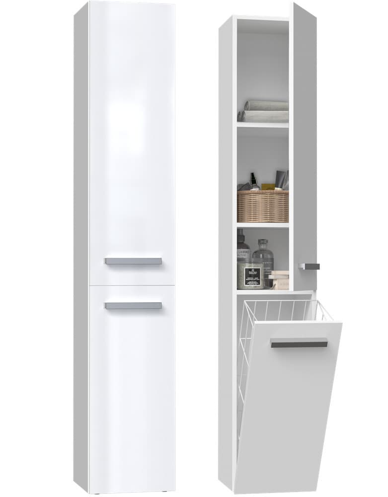 Topeshop Nel Στήλη Μπάνιου Δαπέδου Μ31xΒ30xΥ174cm Λευκή 5