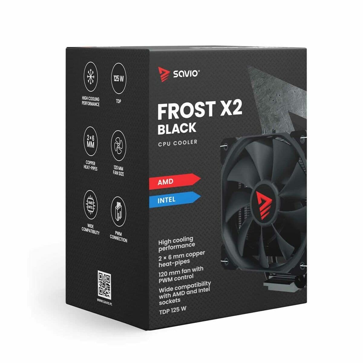 Savio Frost Black X2 Ψύκτρα Επεξεργαστή για Socket 1200/115x/1700 5