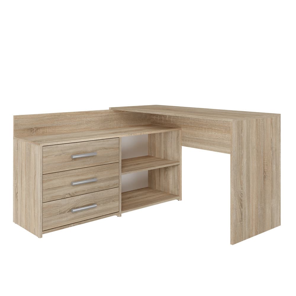 Γωνιακό Γραφείο Dany Ξύλινο Μπεζ 120x120x75εκ. 3
