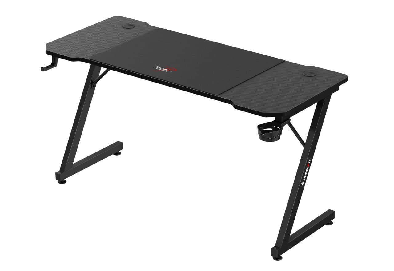 Γραφείο Gaming Hero Ξύλινο Black με Μεταλλικά Πόδια 140x60x74εκ. 2