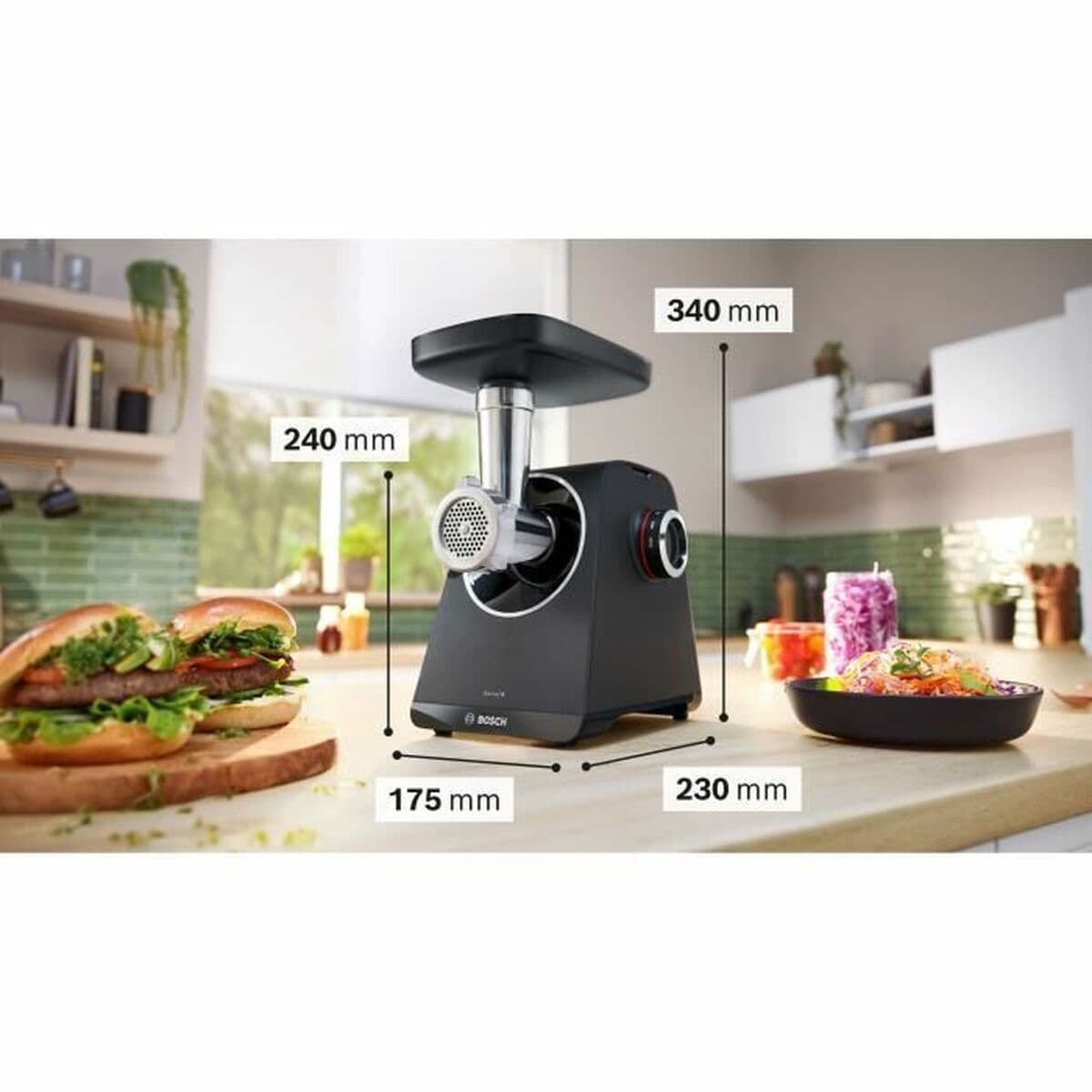 Bosch MFWS430B Μηχανή Άλεσης Κιμά 1900W Μαύρη