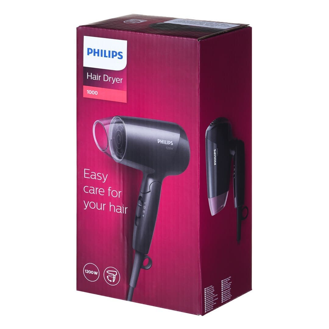 Philips EssentialCare Πιστολάκι Μαλλιών Ταξιδίου 1200W BHC010/00 8