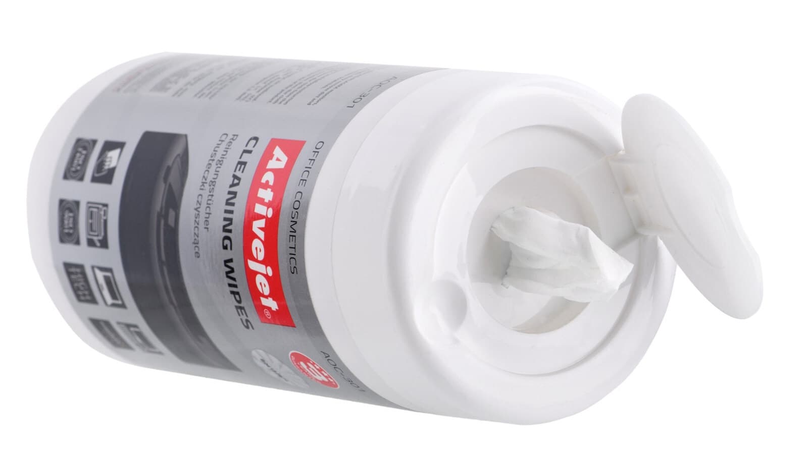 Active Jet Αξεσουάρ Καθαρισμού Γραφείου Cleaning Office Equipment Wipes 100τμχ AOC-301