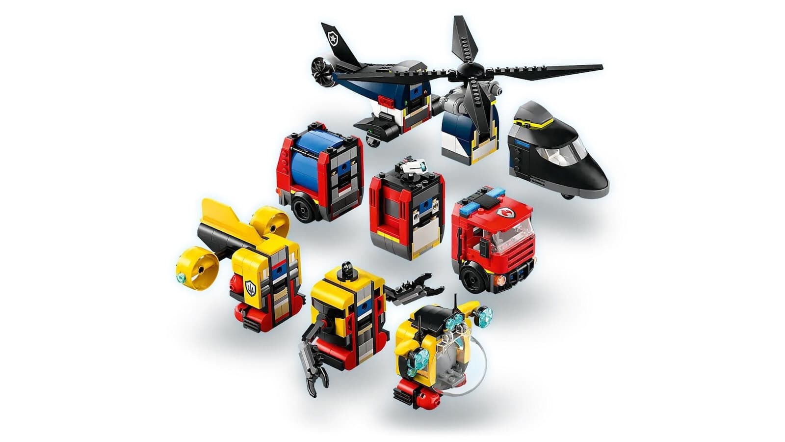 LEGO City Helicopter, Fire Engine & Submarine για 7+ Ετών 874τμχ 60462 4