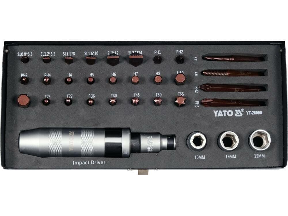 Yato Impact Screwdriver 32 Pieces Bits