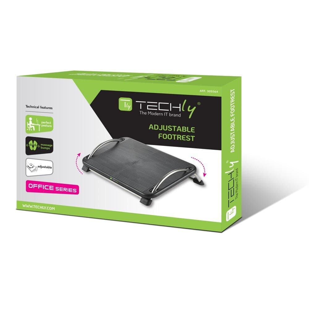 Techly Υποπόδιο Γραφείου με Ρυθμιζόμενη Κλίση ICA-FR13 9