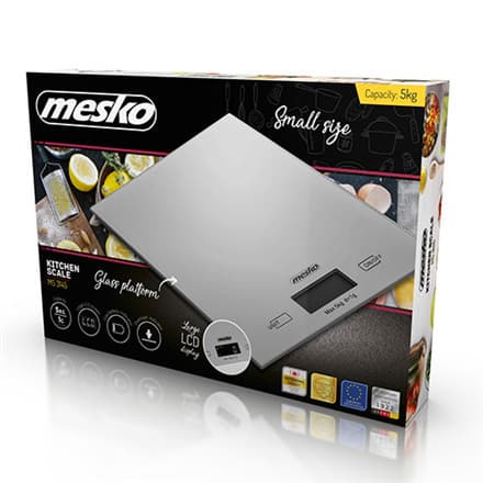 Mesko Ψηφιακή Ζυγαριά Κουζίνας έως 5kg Ασημί MS3145 4