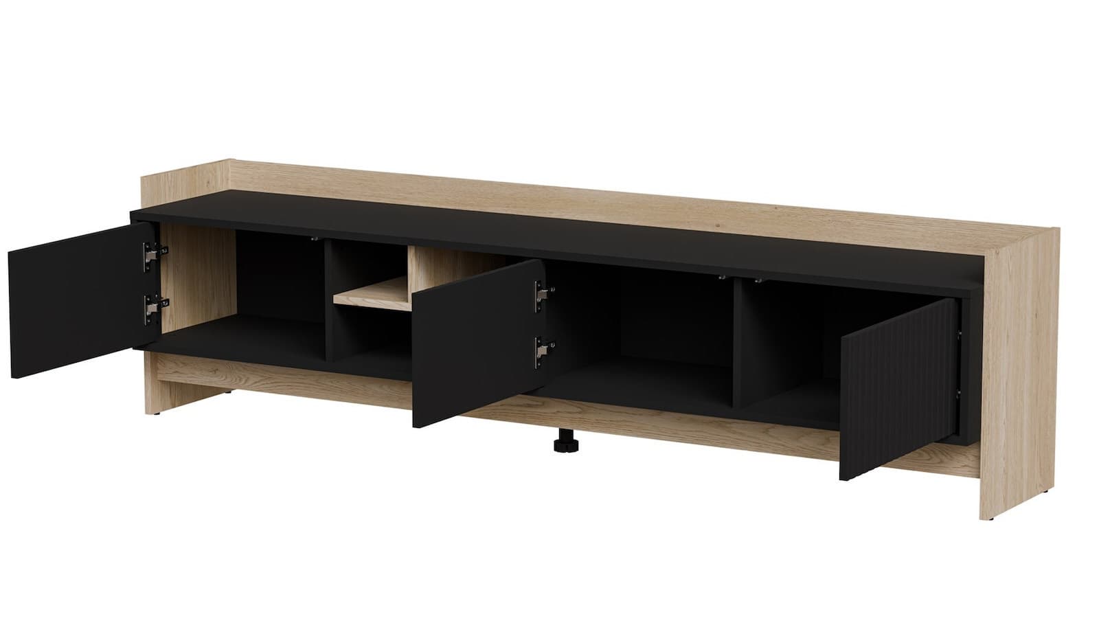 Μπουφές Porto Ξύλινος Oak/black 190x38x50cm 4