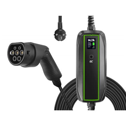 Green Cell PowerCable Φορητός Μονοφασικός Φορτιστής 3.6kW με Ενσωματωμένο Καλώδιο 6.5m Type 2 (EV16) 4