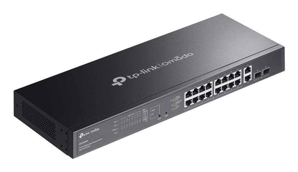 TP-LINK Omada ES220GMP v1 Managed L2 PoE+ Switch με 16 Θύρες Gigabit (1Gbps) Ethernet και 2 SFP Θύρες 5