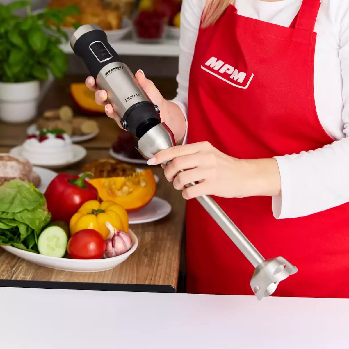 MPM Ραβδομπλέντερ με Ανοξείδωτη Ράβδο 1500W Μαύρο MBL-42M 3