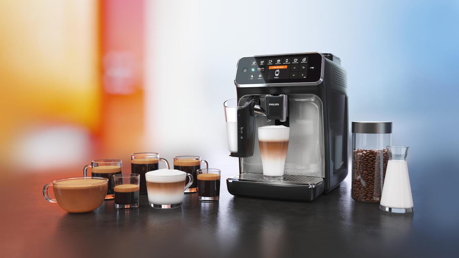 Philips Series 4300 Αυτόματη Μηχανή Espresso 1500W Πίεσης 15bar για Cappuccino με Μύλο Άλεσης Μαύρη EP4346/71 9