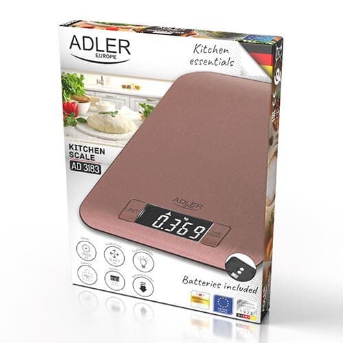 Adler Ψηφιακή Ζυγαριά Κουζίνας έως 5kg Ροζ AD 3183c 9