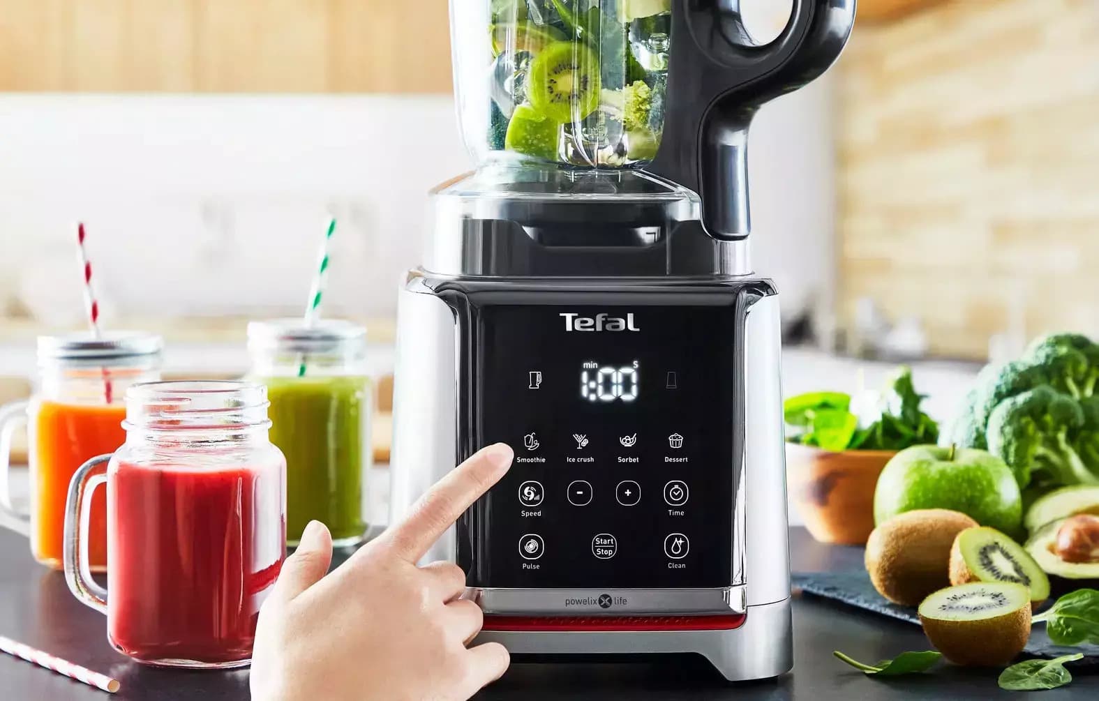 Tefal Infiny Mix+ Μπλέντερ με Κανάτα Tritan 1.75 lt 1600W Μαύρο 3