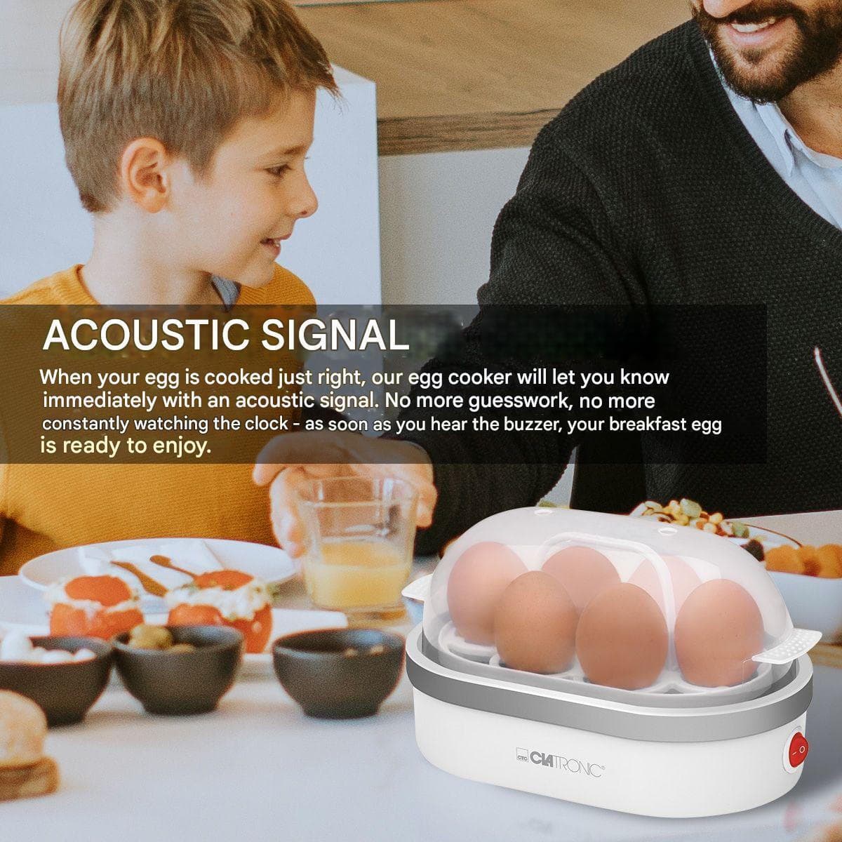 Clatronic 261686 Βραστήρας Αυγών 6 Θέσεων 400W Λευκός 5