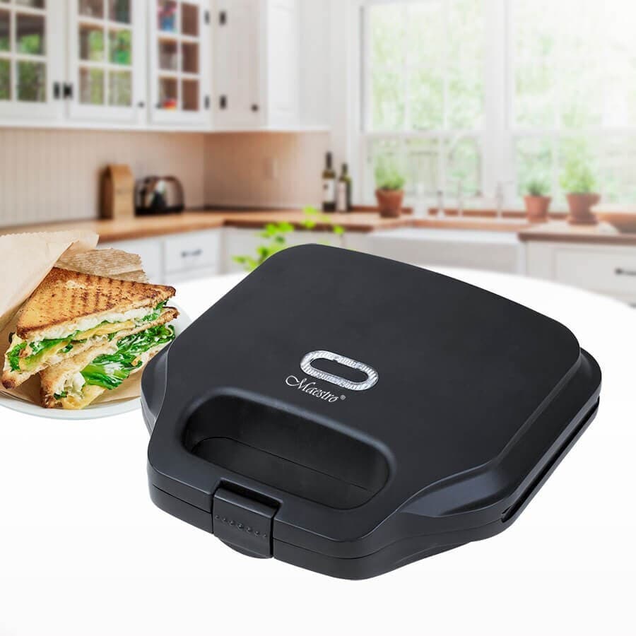 Maestro Τοστιέρα για 2 Τοστ 750W Μαύρη MR-708 4